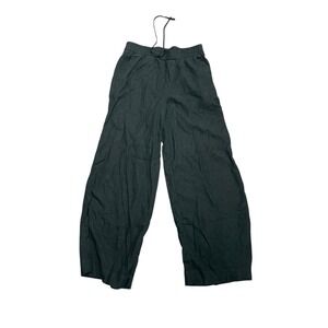 Black Women's Linen Blend Wide Leg Trousers size‎ 14 EUC